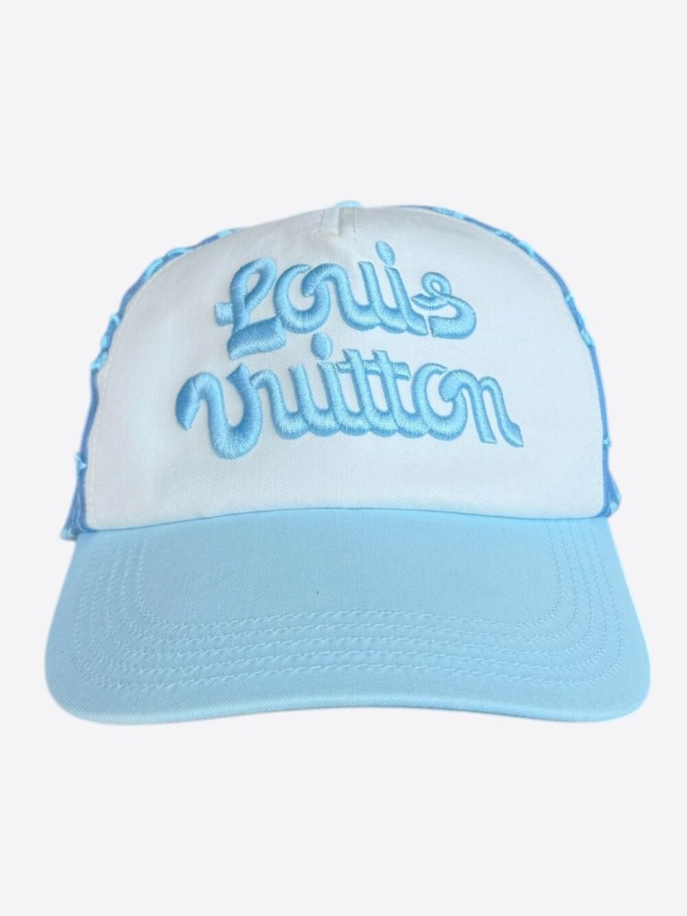 Louis Vuitton Tyler The Creator Blue & White Embroidered Logo Hat